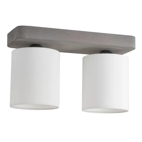 Cena promocyjna Lampa sufitowa betonowa listwa z białymi abażurami z tkaniny Spot-Light 2321236 Gentle 2xE27 21cm x 35cm