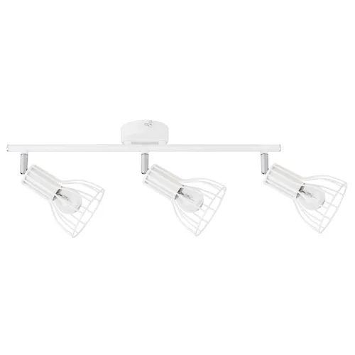Okazja Lampa sufitowa biała metalowa listwa z reflektorami klosze w stylu industrialnym Spot-Light 2743302 Megan 3xE14 21cm x 47cm