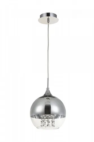Ekspresowa dostawa Lampa Wisząca Szklana Kula z Kryształami Maytoni P140-PL-110-1-N Fermi E27 20cm x 96cm nikiel